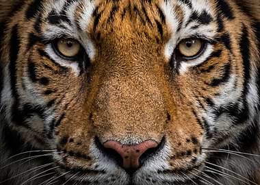 Tiger Face Close-Up
