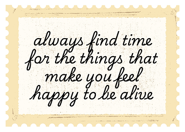 Inspirational Quote on Stamp Background