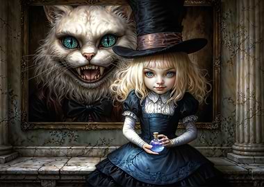 Smile of Madness, Alice and Cheshire Cat Portrait