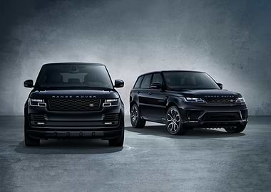 Two Black Range Rover SUVs