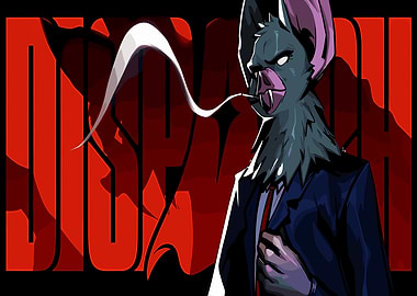 Bat in Suit Smoking Pipe