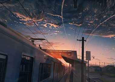 Train Station at Sunset