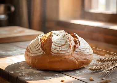 Freshly Baked Bread Still Life