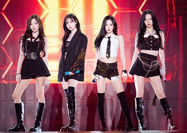 Four Women in Black Outfits