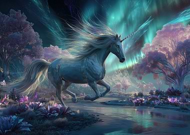 Unicorn in a Magical Landscape