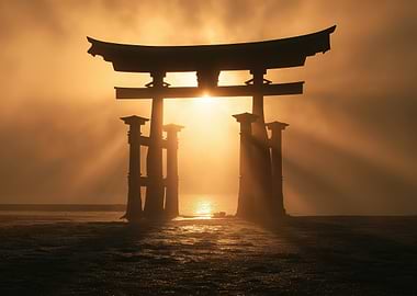 Torii Gate at Sunrise