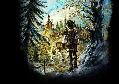 Traveler's Journey to a Distant Village