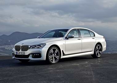 White BMW 7 Series Sedan