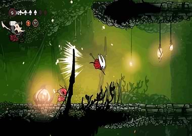 Hollow Knight: Hornet in Greenpath