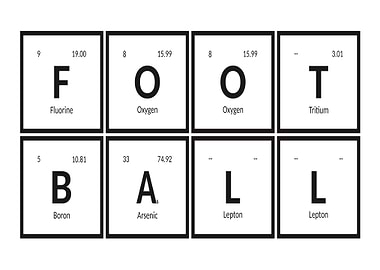 Football Elements Periodic Table Style