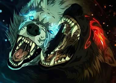 Two-Headed Wolf Fantasy