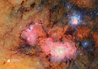 Trifid and Lagoon Nebula Poster – Vera C. Rubin Observatory