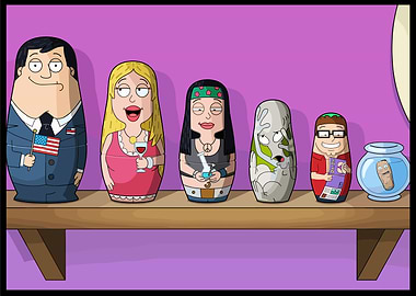 American Dad Matryoshka Dolls