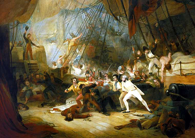 Nelson Boarding the San Josef