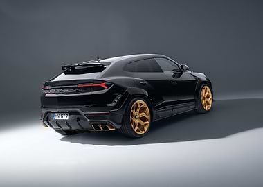 Black Lamborghini Urus with Gold Wheels