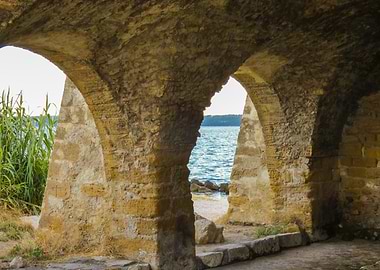 Stone Arches Overlooking the Pond of Berre