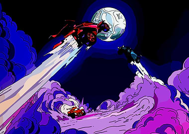 Rocket League Cars in Flight