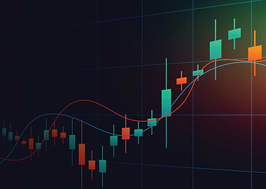 Stock Market Candlestick Chart Illustration