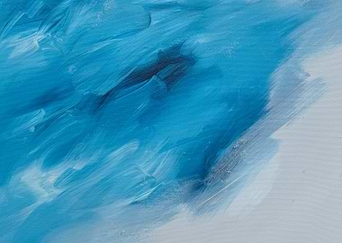 Abstract Blue and White Painting