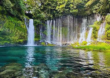Waterfall Shiraito Falls, Japan