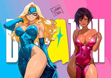 Dispatch: Two women in shiny dresses