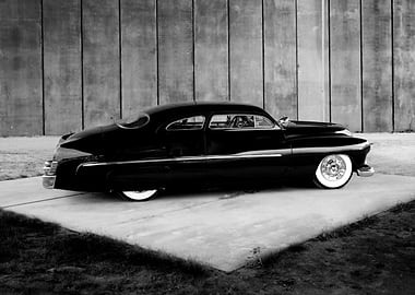 Black and White Classic Car