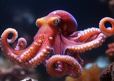 Detailed Octopus Portrait