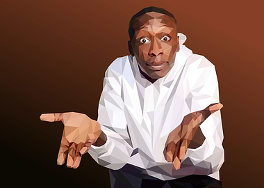 Low Poly Man Shrugging