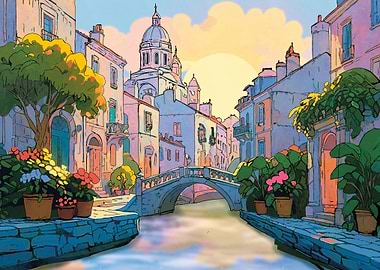 Fantasy Canal Bridge