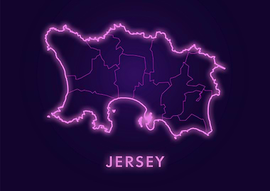 Jersey Map Neon Pink