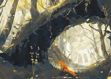 Fox in the forest