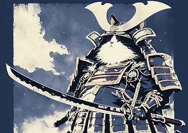 Samurai Cat Warrior