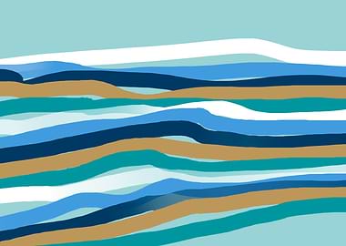 Abstract Landscape with Horizontal Lines