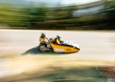 Motorcycle Sidecar Racing Speed Blur