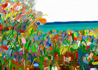 Colorful Abstract Field Painting