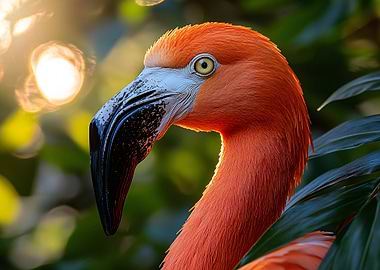 Flamingo Portrait in Natural Light