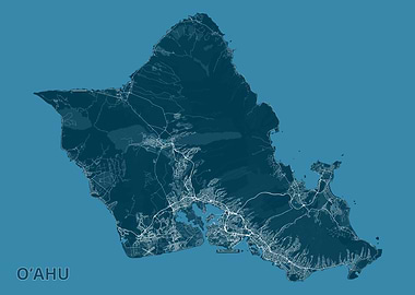O'ahu Island Map