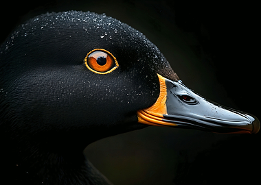 Close-up of a Black Duck