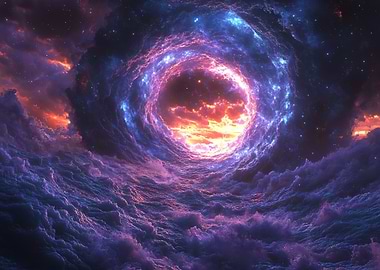 Cosmic Portal Over Ocean