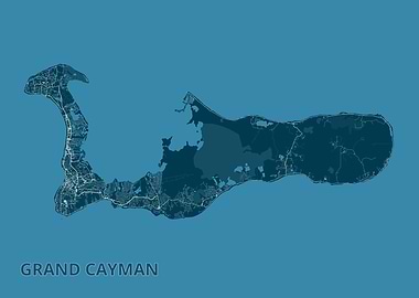 Grand Cayman Island Map