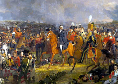 Duke of Wellington at Waterloo Painting