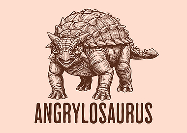 Angrylosaurus Angry Mood Ankylosaurus Funny Dinosaur Pun