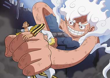 Egghead Gear 5 Luffy vs Admiral Kizaru