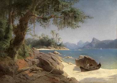 Tropical Beach Landscape Painting