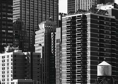 Black and White Cityscape