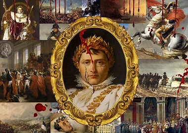 Napoleon Bonaparte Collage with Blood Drips, the emperor !