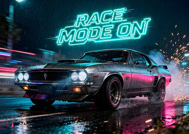 Race Mode On Classic Car