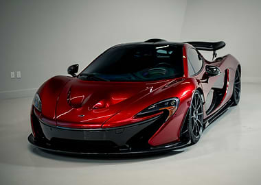 Red McLaren P1 Sports Car
