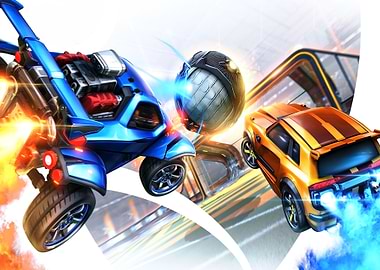 Rocket League Action Scene