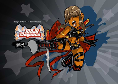 Ninja Elegance Pixel Art